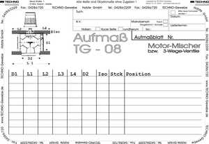 Motormischer Armaturendämmung Aufmaßblatt